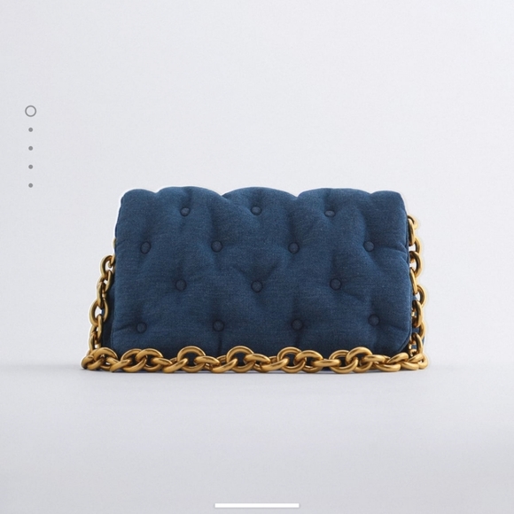 Zara quilted Denim crossbody bag - Picture 4 of 7